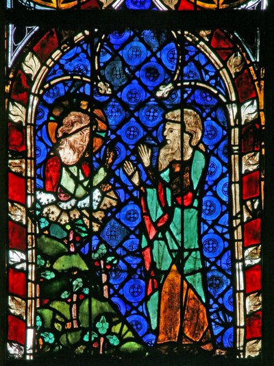 Window w17 depicting God instructs Noah to build the Ark by French School