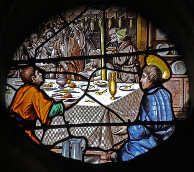 Window depicting a Scene from the Life of St Yves by French School
