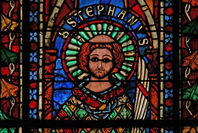 Window w201 depicting St Stephen by French School