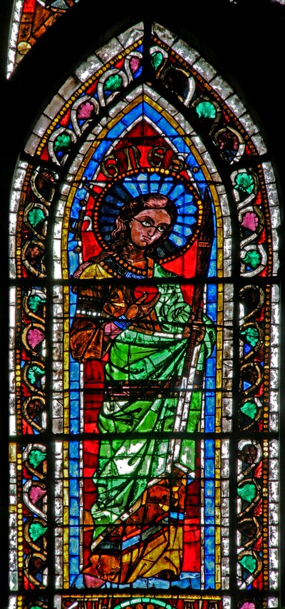 Window w202 depicting St Agnes by French School