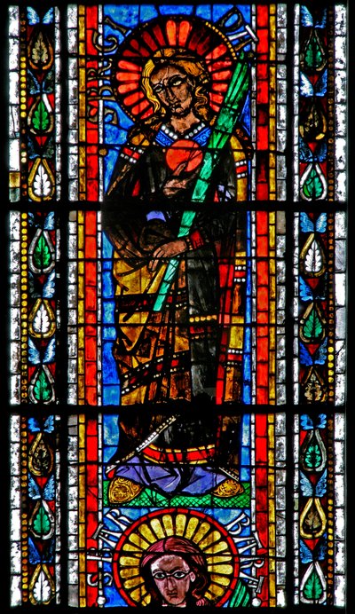 Window w202 depicting St Brigit by French School