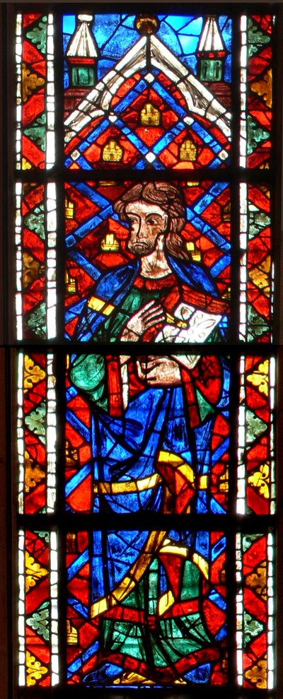 Window depicting a prophet by French School