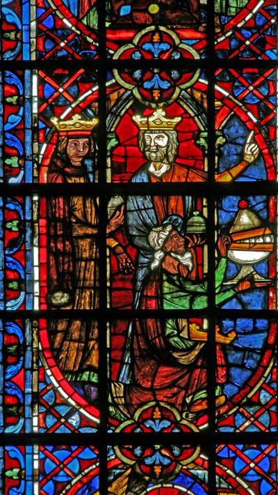 Window depicting the Adoration of the Magi by French School