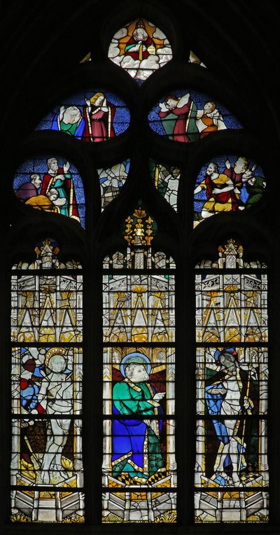 Window depicting St Sebastian and the incredulity of St Thomas by French School