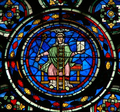 Window depicting the Liberal Arts: Philosophy (mostly modern) by French School