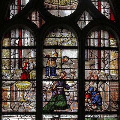 Window depicting Anne and Joachim