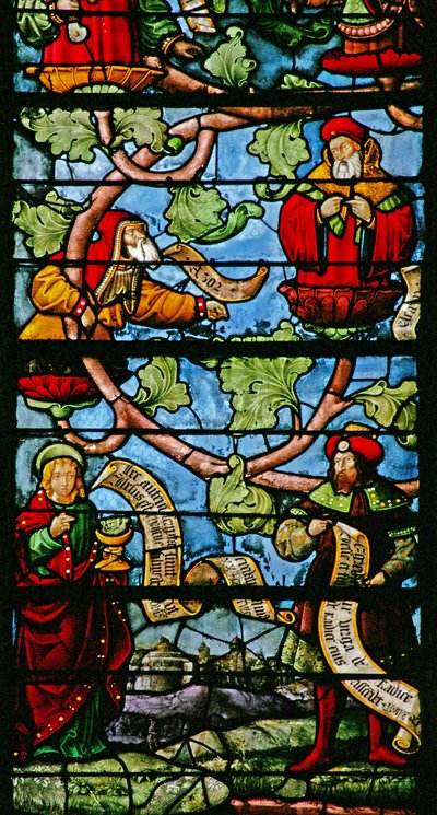 Window depicting Prophets on the Tree of Jesse by French School
