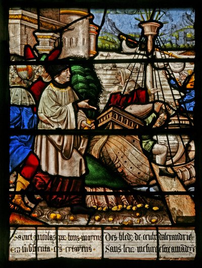 St Nicholas: Obtains Wheat for the Citizens of Alexandria by French School