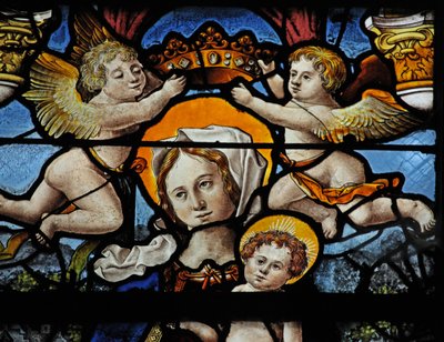 Window depicting the Virgin and Child by French School