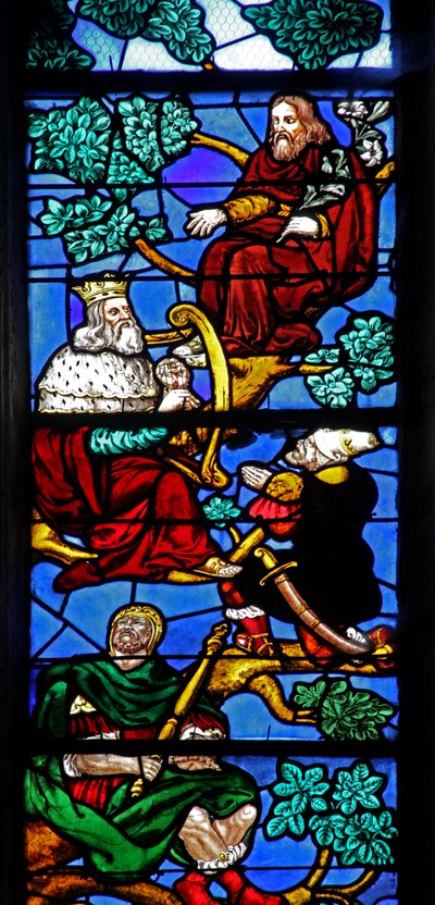 Window depicting King David Prophets on the Tree of Jesse by French School