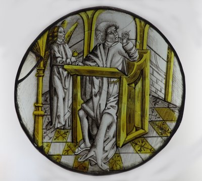 Window w76 Depicting St Matthew with His Symbol Angel by French School