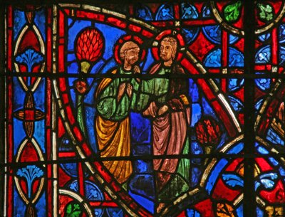St Peter with Christ by French School