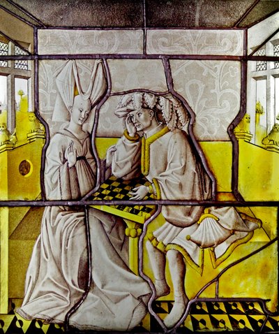 Window w81 Depicting the Chess-Players by French School