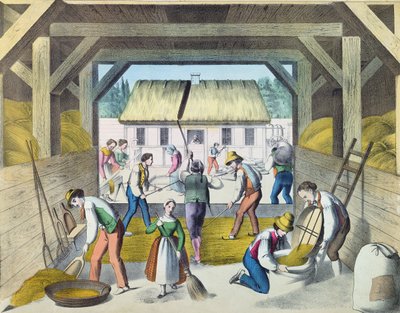 Work in the Farmyard, probably in Eastern France, 2nd half 19th century by French School