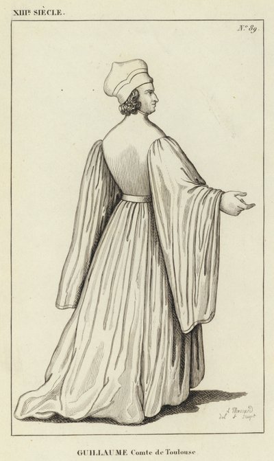 13th Century, William, Count of Toulouse (engraving) by French School