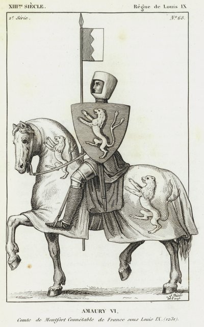 13th Century, Reign of Louis IX, Amaury VI, Count of Montfort, Constable of France under Louis IX by French School