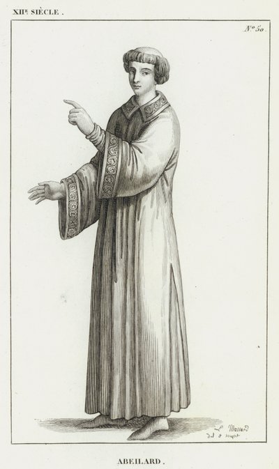 12th Century, Abelard (engraving) by French School