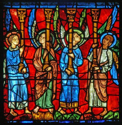 Angels Supporting the Throne of the Virgin Mary by French School