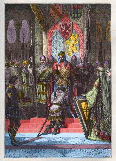 The Accolade. Engraving from 