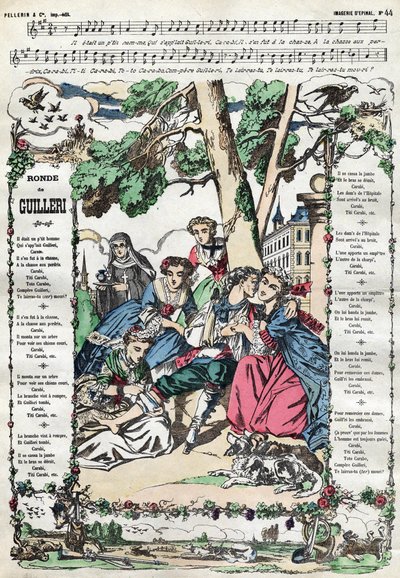 The round of Guilleri. Picture of Epinal of the 19th century by French School