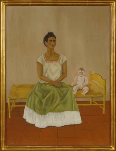 Self-Portrait with Bed by Frida Kahlo