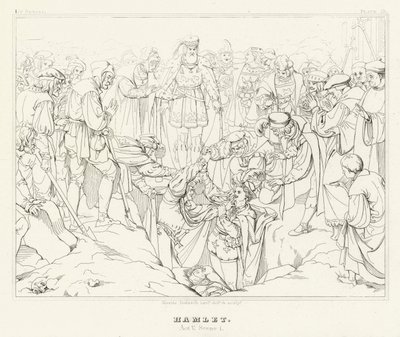 Hamlet, Act V, Scene 1 by Friedrich August Moritz Retzsch
