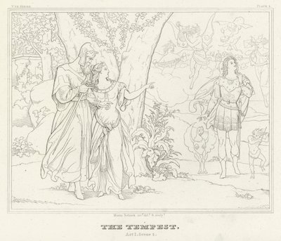 The Tempest, Act I, Scene 2 by Friedrich August Moritz Retzsch