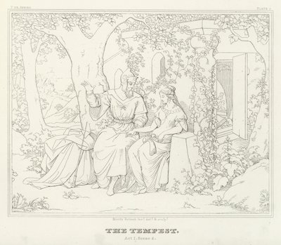 The Tempest, Act I, Scene 2 (engraving) by Friedrich August Moritz Retzsch