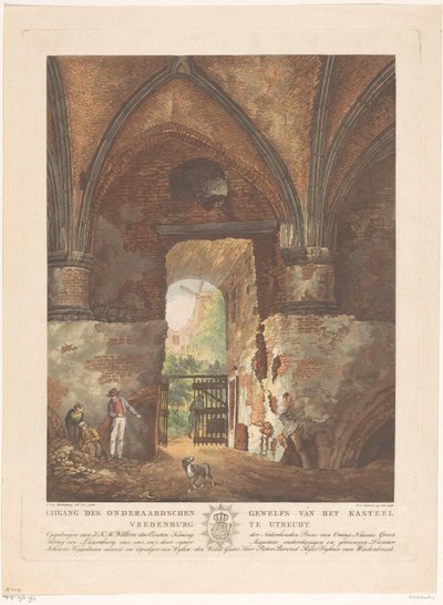 View from the Underground Vault of Vredenburg Castle in Utrecht by Friedrich Christoph Dietrich