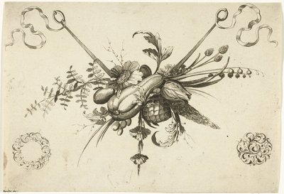 Festoon with Flowers, Leaves, and Fruits by Friedrich Jacob Morisson
