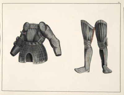Armour, plate from A History of the Development and Customs of Chivalry, by Dr. Franz Kottenkamp, published by Carl Hoffmann by Friedrich Martin von Reibisch