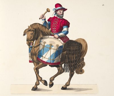 Drummer at a Tournament (Plate from 