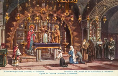 Altar of the Crucifixion, Church of the Holy Sepulchre, Jerusalem by Friedrich Perlberg