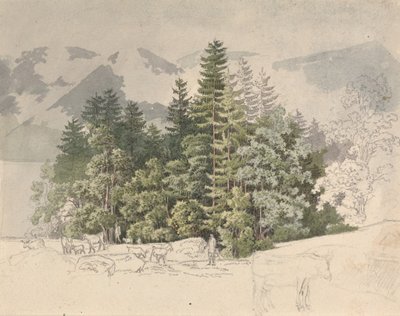 Alpine Landscape by Friedrich Salathe