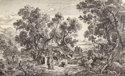 Nausicaa and Odysseus by Friedrich the Elder Preller
