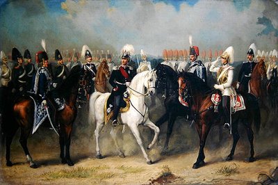 Elector Friedrich Wilhelm I of Hessen-Kassel with his Officers on Parade by Fritz Hummel