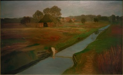 At the Ship Canal by Fritz Mackensen