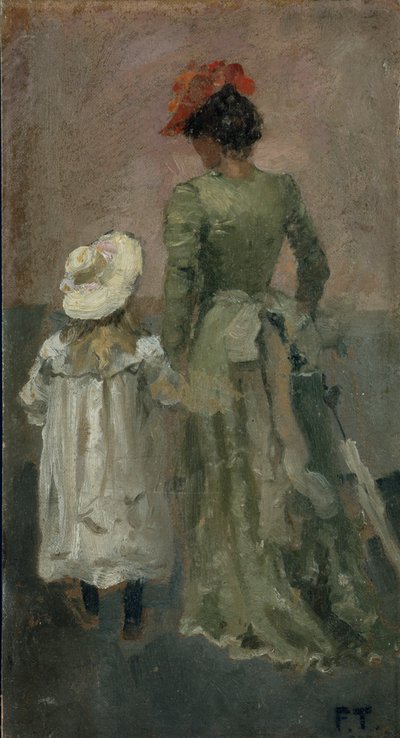 Alexandra Thaulow with Ingrid by Fritz Thaulow