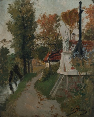 Altar and Cross by the Country Road in Normandie, ca 1900 by Fritz Thaulow