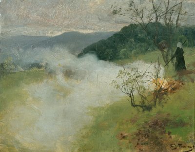 Bonfire of Garden Rubbish by Fritz Thaulow