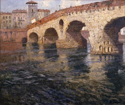 Bridge in Verona by Fritz Thaulow