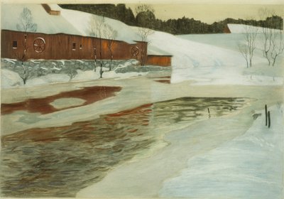 Lysaker River by Fritz Thaulow