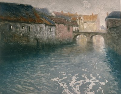 Old factory by Fritz Thaulow