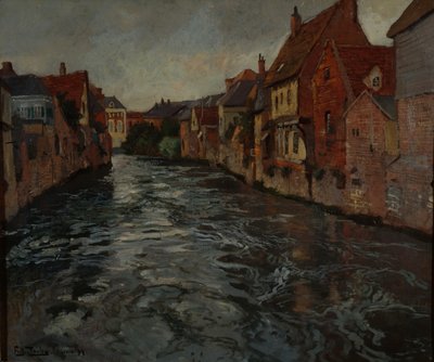River in Abeville by Fritz Thaulow