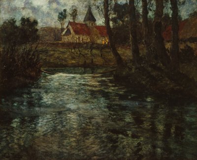 River Section from Normandy, ca 1895 by Fritz Thaulow