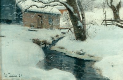 Spring thaw by Fritz Thaulow
