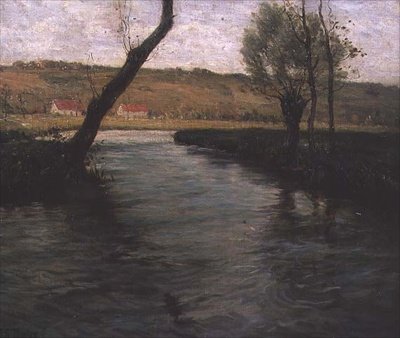The Stream through the Meadow by Fritz Thaulow