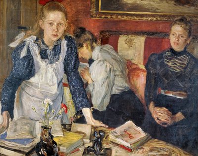 The lesson by Fritz von Uhde
