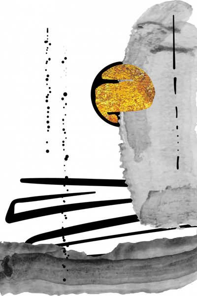 Abstract Gold Sun by Fun Qui