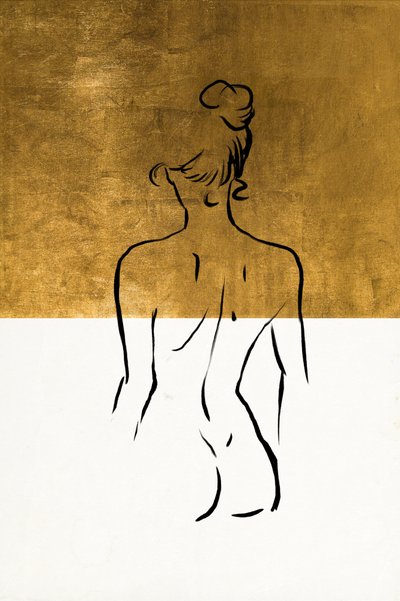 Golden Nude Sketch by Fun Qui